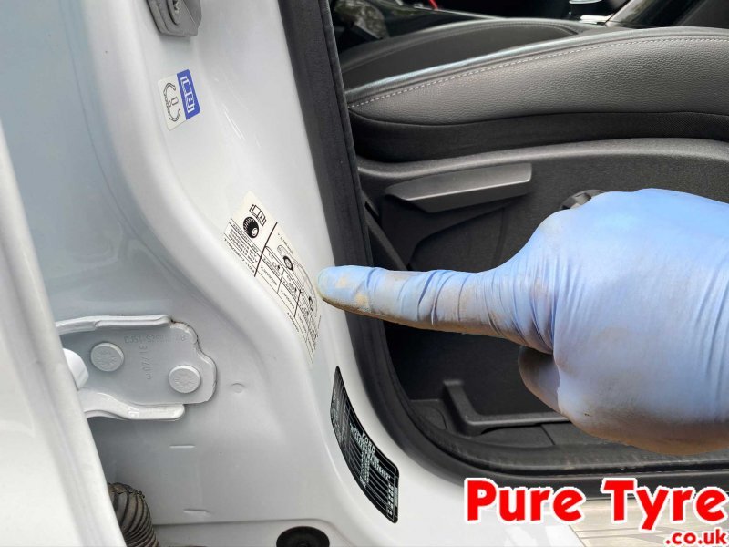 Ford Kuga Tyre Pressure Placard Location | Pure Tyre 01603 462959